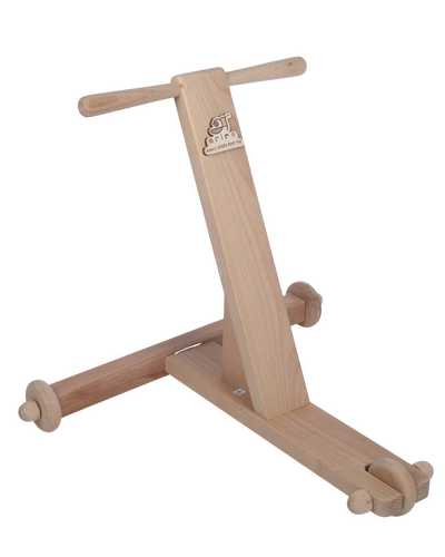 TRADITIONAL PUSH WAGON TOY - BROWN