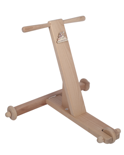 TRADITIONAL PUSH WAGON TOY - BROWN