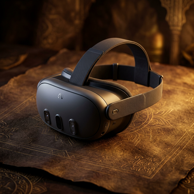 VR headset for the Ages of India immersive museum